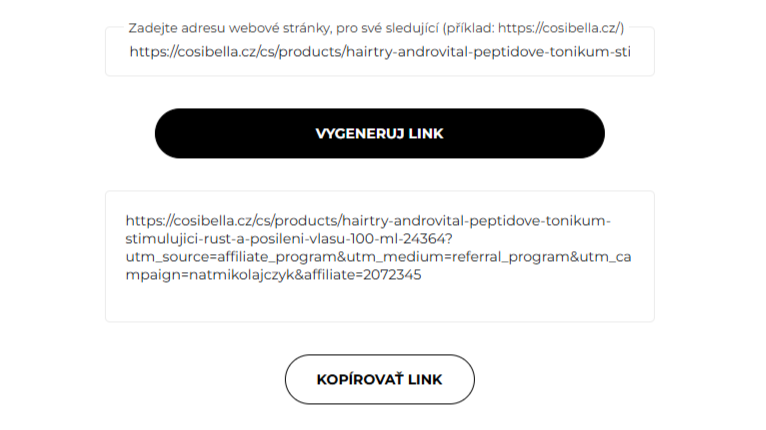 Doporučovací program Cosibella