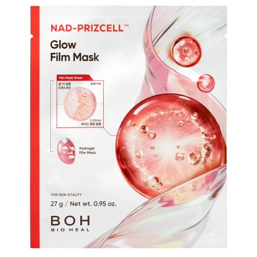 BIOHEAL BOH - NAD-Prizcell Glow Film Mask - Zpevňující a rozjasňující hydrogelová maska - 27 g