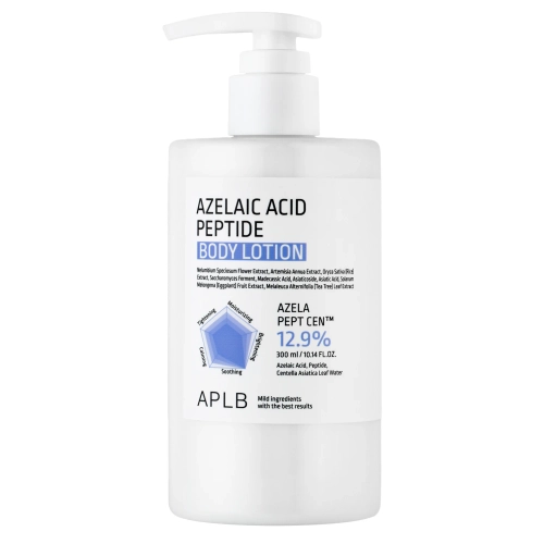 APLB - Azelaic Acid Peptide Body Lotion - Vyhlazující tělové mléko proti nedokonalostem s kyselinou azelaovou a peptidy - 300 ml