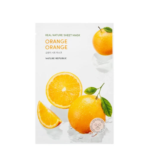 Nature Republic - Real Nature Orange Sheet Mask - Plátýnková maska s pomerančem - 1ks/23ml