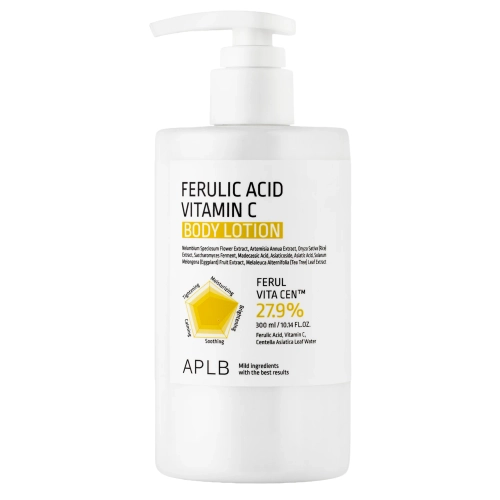 APLB - Ferulic Acid Vitamin C Body Lotion - Rozjasňující tělové mléko s kyselinou ferulovou a vitamínem C - 300 ml