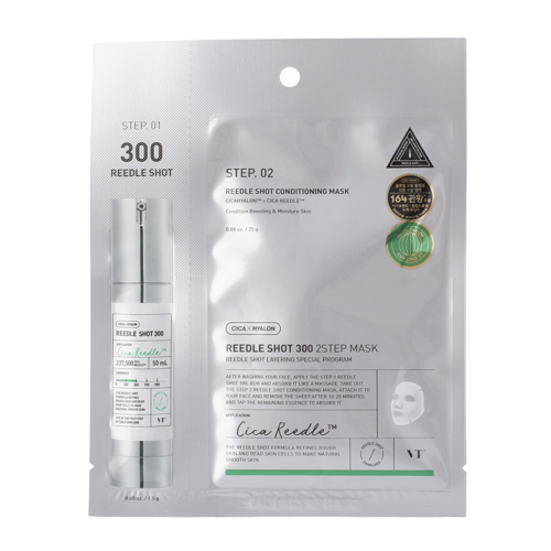 VT Cosmetics - Reedle Shot 300 2Step Mask - Zpevňující pleťová maska v plátýnku - 1,5g+25g