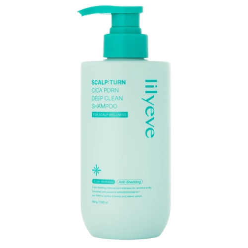 lilyeve - Scalp:Turn Cica PDRN Deep Clean Shampoo - Zklidňující a čistící šampon na vlasy a pokožku hlavy - 500 g