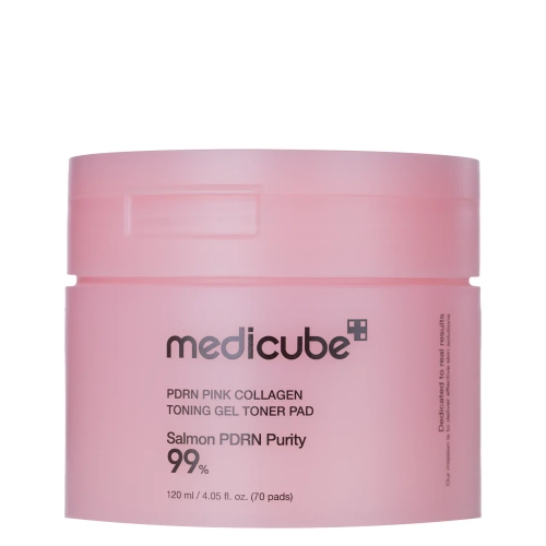 Medicube - PDRN Pink Collagen Tonning Gel Toner Pad - Tonizační gelové polštářky s kolagenem - 70ks 