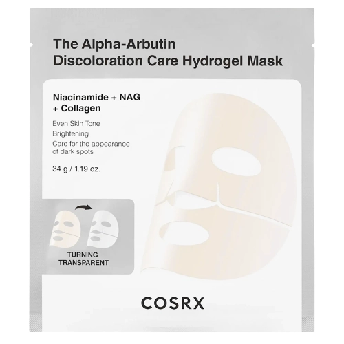 COSRX - Arbutin Discoloration Hydrogel Mask - Hydrogelová rozjasňující maska s alfa-arbutinem - 34 g