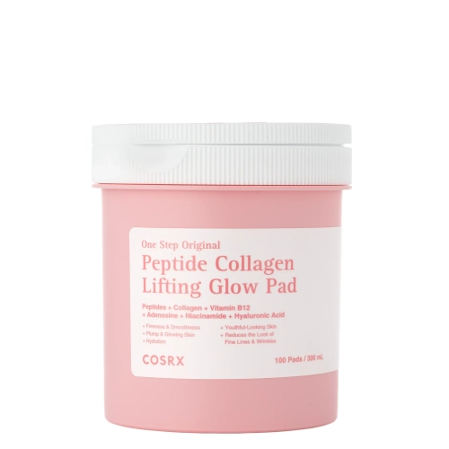 COSRX - One Step Original Peptide Collagen Lifting Glow Pad -Liftingové rozjasňující polštářky na obličej - 300ml/100ks