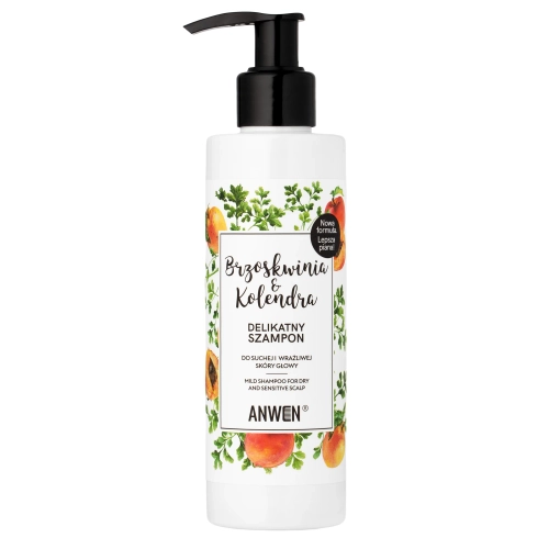 Anwen - Broskev a koriandr - Šampon pro suchou a citlivou vlasovou pokožku  - 200 ml