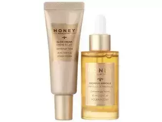 Holika Holika - Honey Royalactin Propolis Ampoule - Rozjasňující ampule s propolisem - 30 ml + Holika Holika - Honey Royalactin Propolis Glow Cream - Rozjasňující krém s propolisem - 25 ml