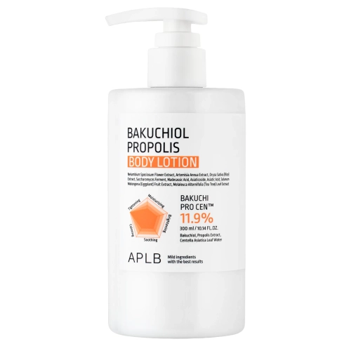 APLB - Bakuchiol Propolis Body Lotion - Regenerační a zpevňující tělový balzám s bakuchiolem a propolisem - 300 ml