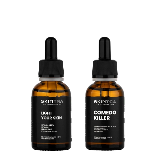 SkinTra - Clear & Bright Duo Set - Čistící sérum 30 ml + Rozjasňující sérum 30 ml