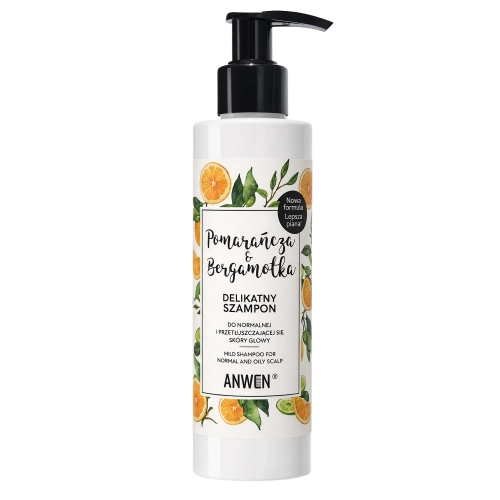 Anwen - Pomeranč a Bergamot - Šampon pro normální a mastnou vlasovou pokožku - 200 ml
