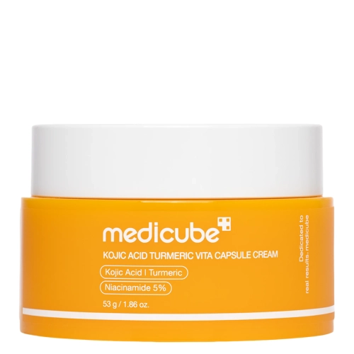 Medicube - Kojic Acid Turmeric Vita Capsule Cream - Rozjasňující kapslový krém s kyselinou kojovou a kurkumou - 53 g