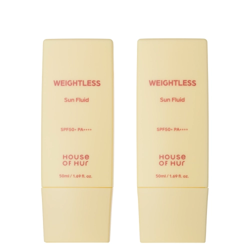 House of Hur - Weightless Sun Fluid Duo Set SPF 50+ PA++++ - Lehký opalovací krém na obličej - Sada 2×50 ml