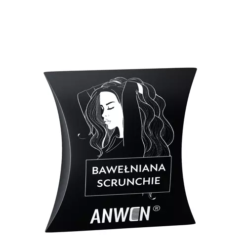 Anwen - Scrunchie - černá bavlněná gumička