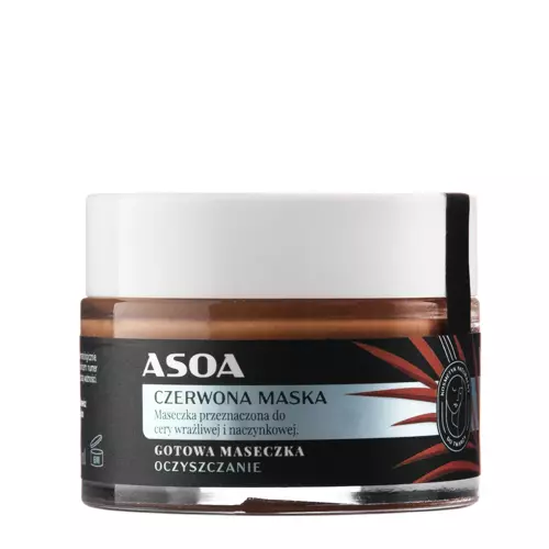 Asoa - Pleťová maska - červený jíl - 50 ml