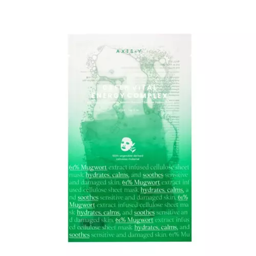 Axis-y - Mugwort Green Vital Energy Complex Sheet Mask - Vitalizující plátýnková maska - 27 ml