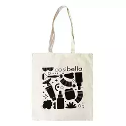 Bavlněná taška s potiskem Cosibella - béžová - 1 ks
