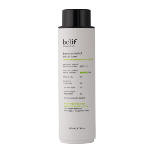 Belif - Bergamot Herbal Extract Toner - Hydratační tonikum na obličej s extraktem z bergamotu - 200 ml