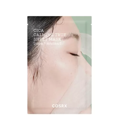 COSRX - Pure Fit Cica Calming True Sheet Mask - Zklidňující plátýnková maska s pupečníkem asijským - 21 ml