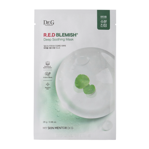 Dr.G - Red Blemish Deep Soothing Mask - Zklidňující plátýnková masky - 28 g