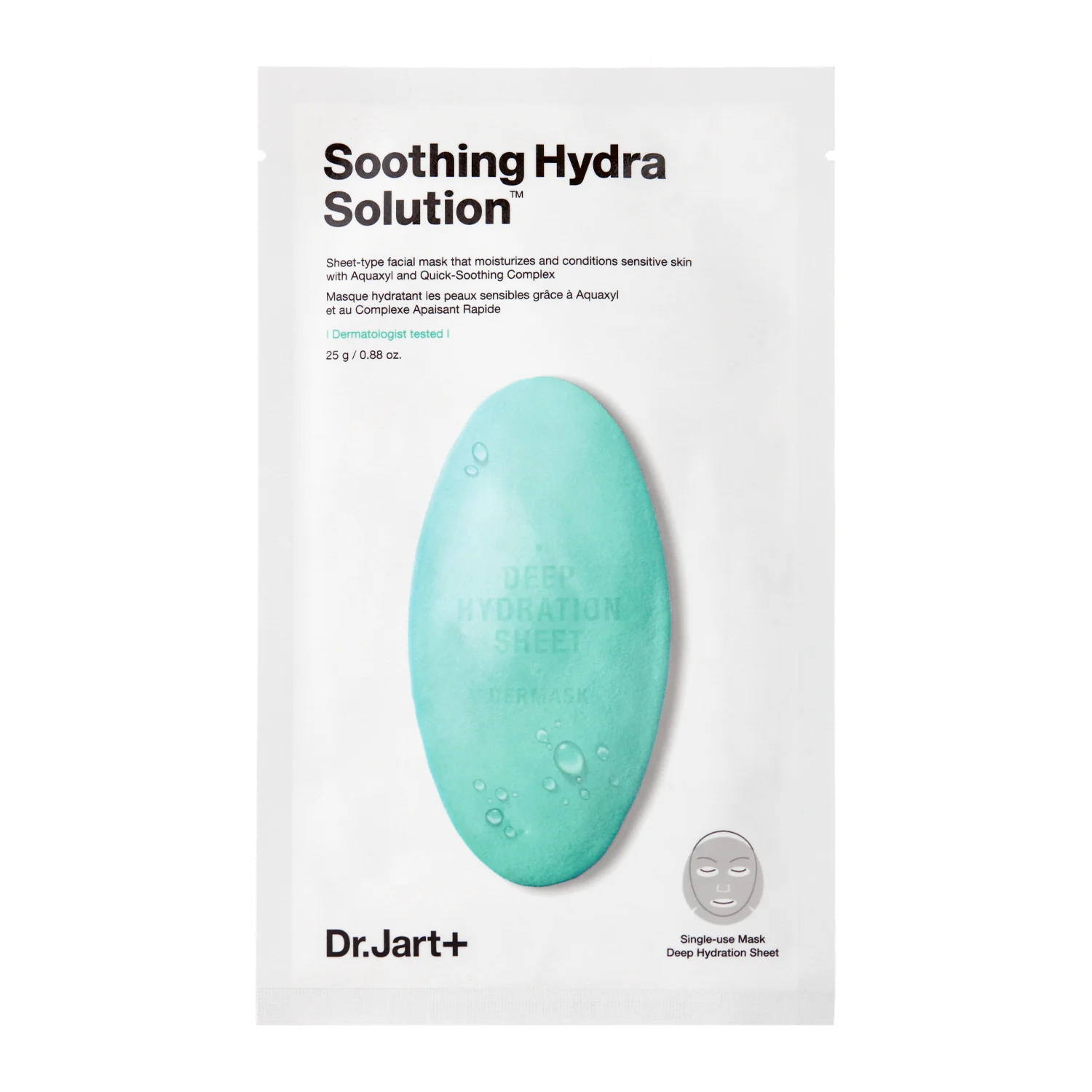 Dr.Jart+ - Dermask Soothing Hydra Solution - Hydratačně zklidňující pleťová maska - 25 g