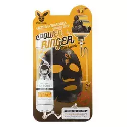 Elizavecca - Black Charcoal Honey Deep Power Ringer Mask - Plátýnková maska s medem - 23 ml