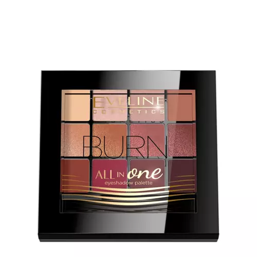 Eveline Cosmetics - Eyeshadow Pallete - All In One - 03 Burn - Paleta 12 očních stínů - 12 g