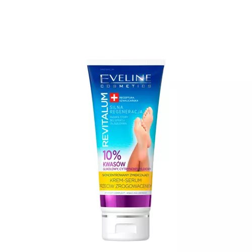Eveline Cosmetics - Revitalum - Koncentrovaný změkčující krém na nohy s obsahem kyselin 10 % - 75 ml