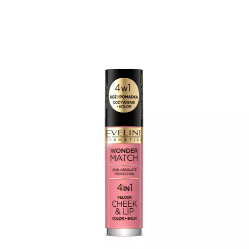 Eveline Cosmetics - Wonder Match Velour Cheek&Lip - 03 - Tekutá rtěnka a tvářenka - 4,5 ml