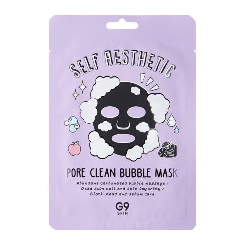 G9Skin - Self Aesthetic Pore Clean Bubble Mask - Šumivá textilní maska na zanesené póry - 23 ml