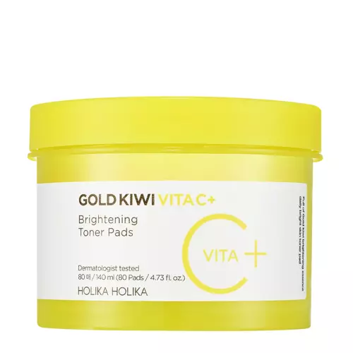 Holika Holika - Gold Kiwi Vita C Plus Brightening Toner Pad - Tonizační tampony s rozjasňujícím účinkem - 80 ks / 140 ml