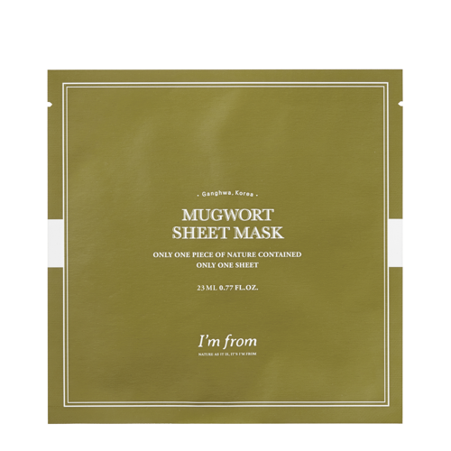 I'm From - Mugwort Sheet Mask - Zklidňující plátýnková maska s extraktem z pelyňku - 23 ml