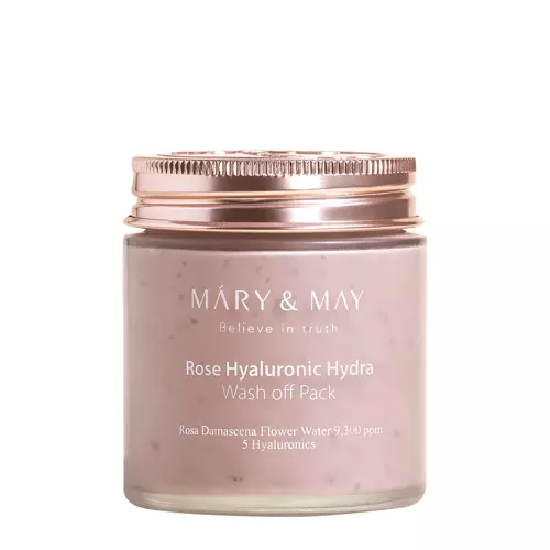 Mary&May - Rose Hyaluronic Hydra Wash off Pack - Hydratační maska s jílem - 125 g