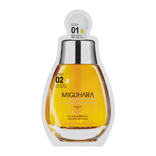 Miguhara - 2Step Whitening Mask Pack Origin - Rozjasňující pleťová maska - 1,7 ml + 25 ml