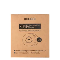 Mohani - Konjac Cosmetic Pads - Rostlinné odličovací konjakové tampony - 3 ks