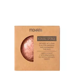 Mohani - Konjac Sponge - Mycí konjaková houbička s růžovým jílem - 1 ks