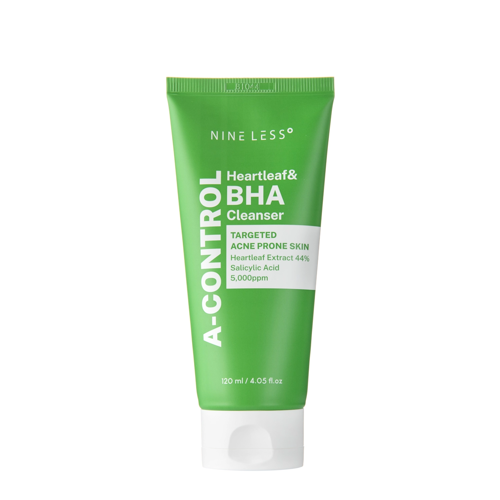 Nine Less - A-Control Heartleaf & BHA Cleanser - Exfoliační mycí gel na obličej - 120 ml