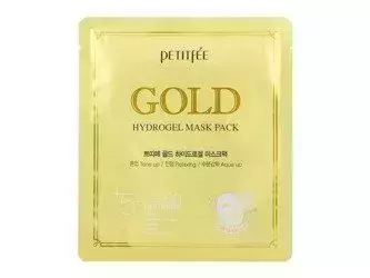 Petitfee - Gold Hydrogel Mask Pack - Hydrogelová pleťová maska s obsahem zlata a ženšenu - 32 g