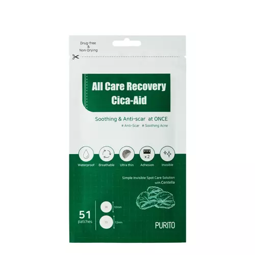 Purito - All Care Recovery Cica-Aid - Cica-Aid lokální náplasti k léčbě nedokonalostí - 51 ks