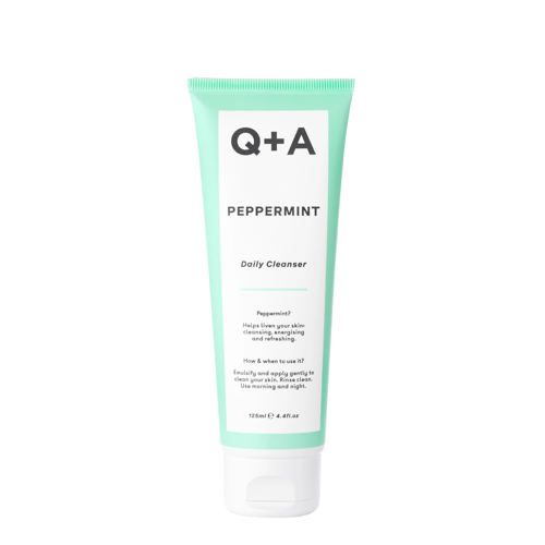 Q+A - Peppermint - Daily Cleanser - Mycí gel na obličej s mátou peprnou - 125 ml