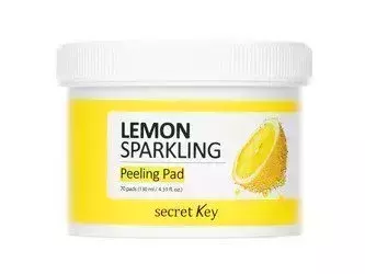 Secret Key - Lemon Sparkling Peeling Pad - Pleťové tampony s peelingovým účinkem - 70 ks