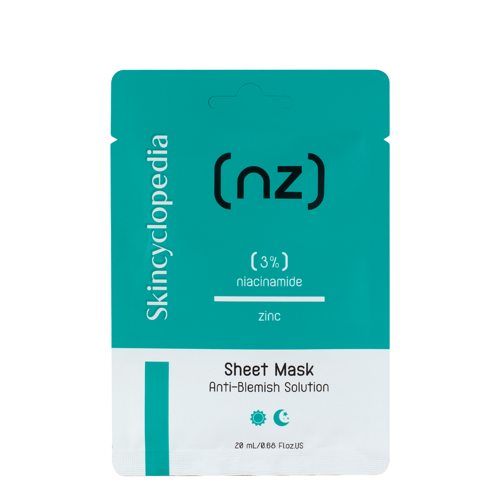 Skincyclopedia - Sheet Mask Niacinamide 3% Zinc - Pleťová maska proti nedokonalostem -1ks/20 ml