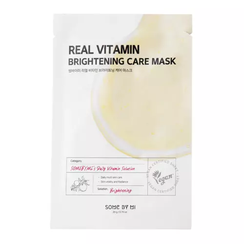 Some By Mi - Real Vitamin Brightening Care Mask - Rozjasňující textilní maska - 20 g