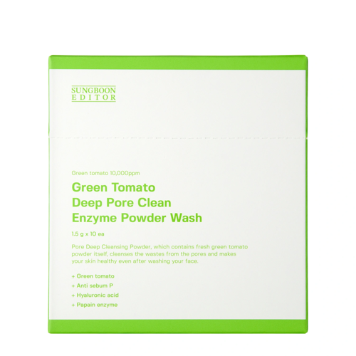 Sungboon Editor - Green Tomato Deep Pore Clean Enzyme Powder Wash - Hluboce čistící enzymatický pudr - 10x1,5 g