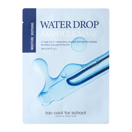 Too Cool for School - Drop Ampoule Mask Sheet Water Drop - Hydratační plátýnková pleťová maska - 1ks/20g