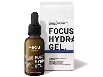 Veoli Botanica - Focus Hydration Gel - Vysoce hydratační gelové sérum s trojí kyselinou hyaluronovou a čajem Kombuchka - 30 ml