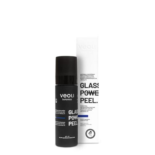 Veoli Botanica - Glass Skin Power Peel - Hydratační a rozjasňující gelový peeling na obličej - 30 ml