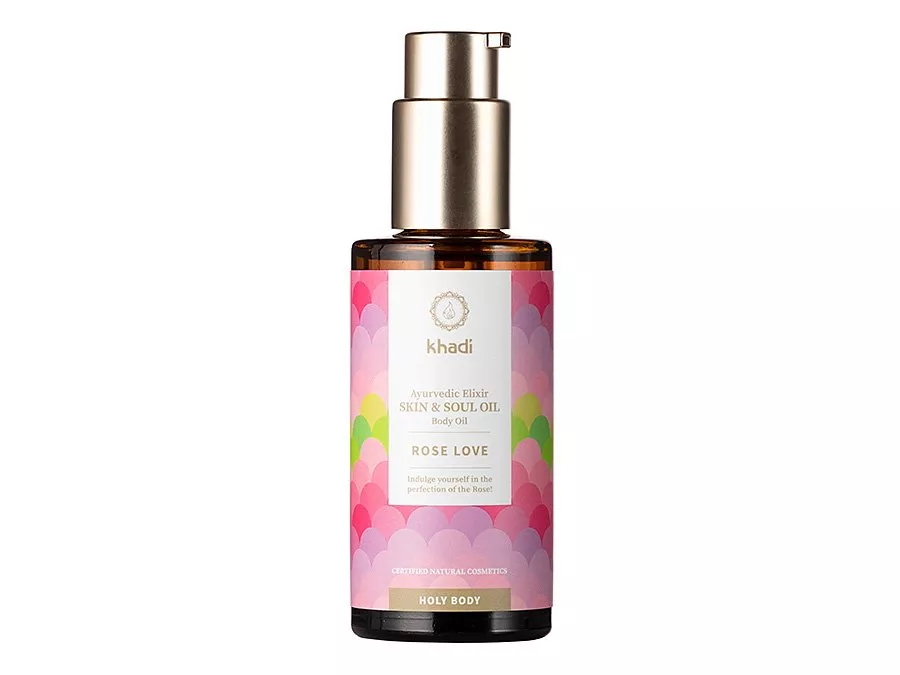 Khadi Ayurvedic Elixir Skin & Soul Body Oil Rose Love Výživný