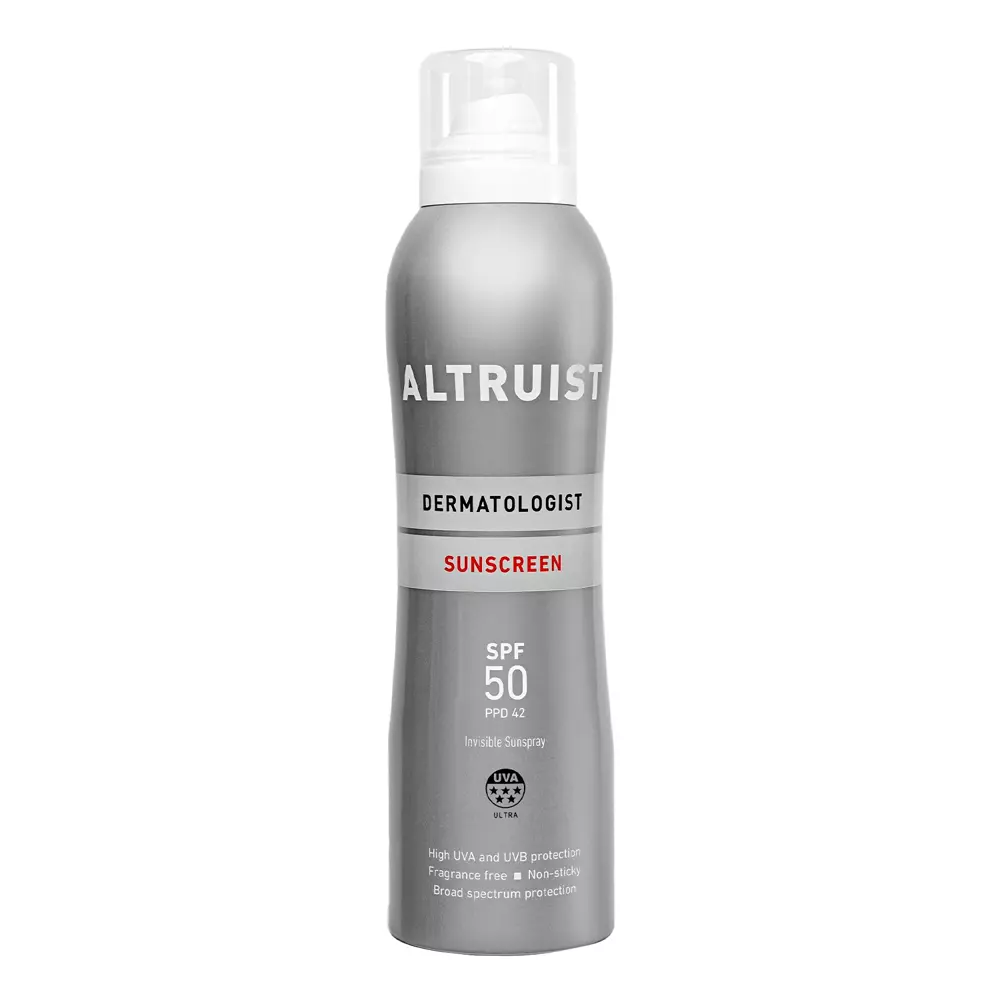 Altruist - Invisible Sunspray SPF50 - Voděodolný ochranný sprej - 200 ml