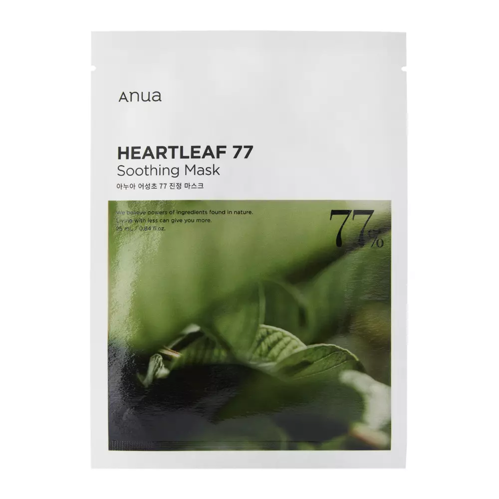 Anua - Heartleaf 77% Soothing Sheet Mask - Hydratační a zklidňující maska se 77% extraktem z toulně srdčité - 25 ml 